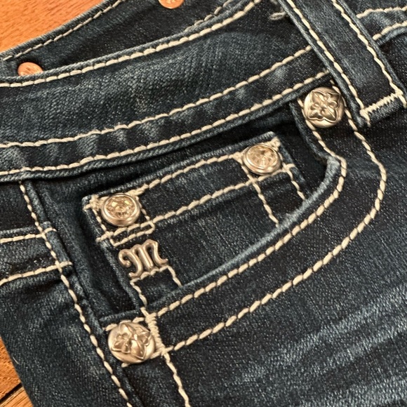 Miss Me Glitter Boot Stretch Jeans Size 27 STYLE JE8178BX - Picture 10 of 15